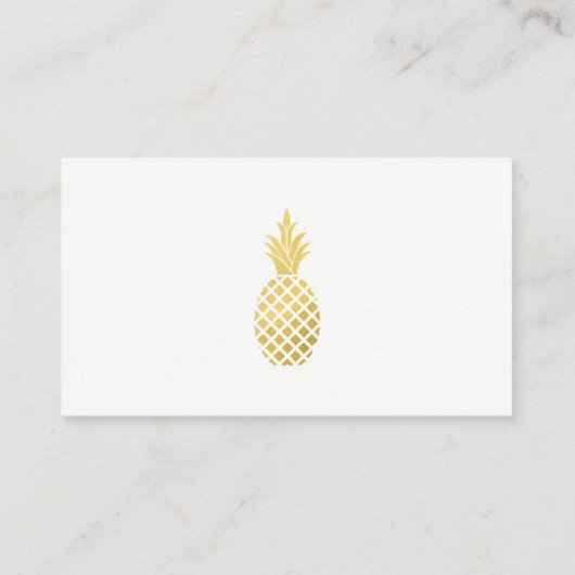 Elegant Gold Ananas Gift Registry Insert Kaarten (Achterkant)