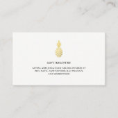 Elegant Gold Ananas Gift Registry Insert Kaarten (Voorkant)