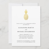 Elegant Gold Ananas repetitie diner Kaart (Voorkant)