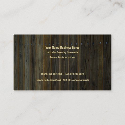 Elegant Gold Anchor Rustic Dock Modern Visitekaartje (Achterkant)