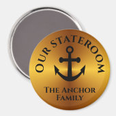Elegant Gold Anchor Stateroom Deurmarker Cruker Magneet (Voorkant / Achterkant)