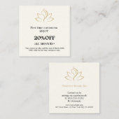 Elegant gold and black beauty salon kortingskaartje (Voorkant / Achterkant)