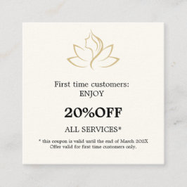 Elegant gold and black beauty salon kortingskaartje