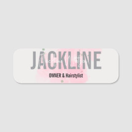 Elegant gold and black beauty salon naamplaatje