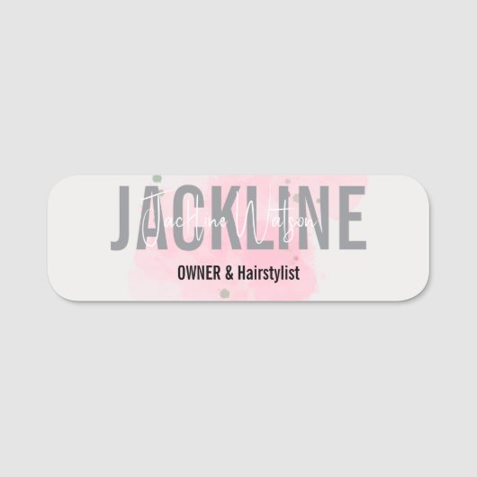 Elegant gold and black beauty salon naamplaatje (Voorkant)