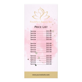 Elegant gold and black beauty salon reclamekaart