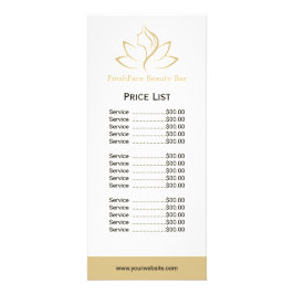 Elegant gold and black beauty salon reclamekaart