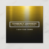 Elegant Gold and Black Business Card Design Vierkante Visitekaartje (Voorkant)