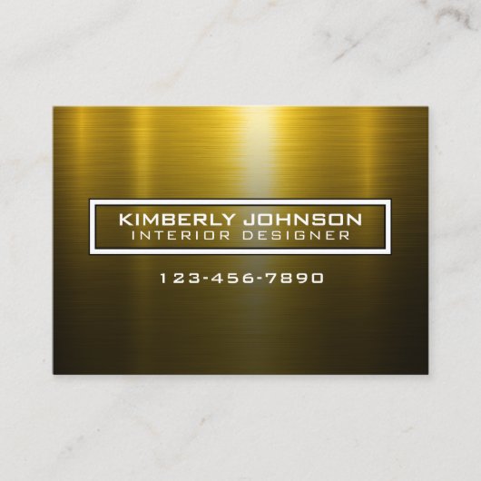 Elegant Gold and Black Business Card Design Visitekaartje (Voorkant)