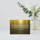 Elegant Gold and Black Business Card Design Visitekaartje (Staand voorkant)