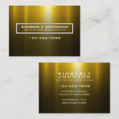 Elegant Gold and Black Business Card Design Visitekaartje (Voorkant / Achterkant)