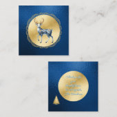 Elegant Gold and Blue Christmas Enclosure Note Informatiekaartje (Voorkant / Achterkant)