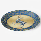 Elegant Gold and Blue Plates Papieren Bordje (Gekanteld)