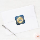 Elegant Gold and Blue Stickers Christmas  (Envelop)