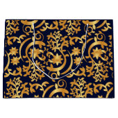 Elegant gold and dark navy groot cadeauzakje (Voorkant)