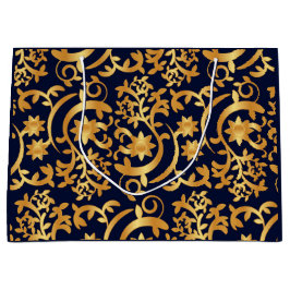 Elegant gold and dark navy groot cadeauzakje