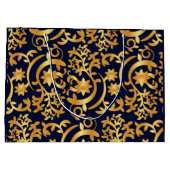Elegant gold and dark navy groot cadeauzakje (Achterkant)