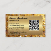 Elegant Gold And Gold Glitter  Visitekaartje (Achterkant)
