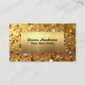 Elegant Gold And Gold Glitter  Visitekaartje (Voorkant)