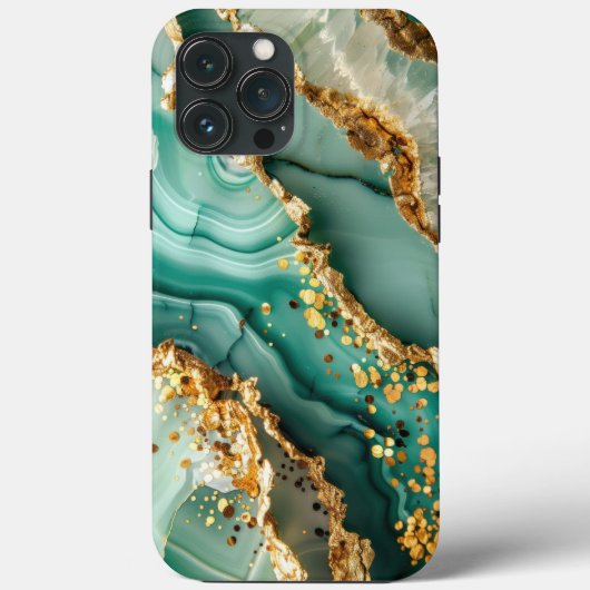 Elegant Gold And Green Marble Case-Mate iPhone Case (Achterkant)