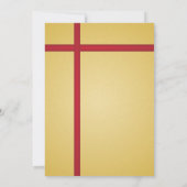 Elegant Gold and Red Bow Holiday Party Invitation Kaart (Achterkant)