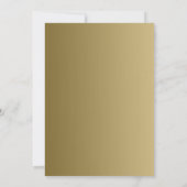 Elegant Gold and White Birthday Party Invitation Kaart (Achterkant)