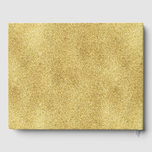 Elegant Gold and White Border Wedding Gastenboek (Achterkant)