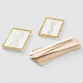 Elegant Gold and White Border Wedding Program Handwaaier (Niet-gemonteerd)