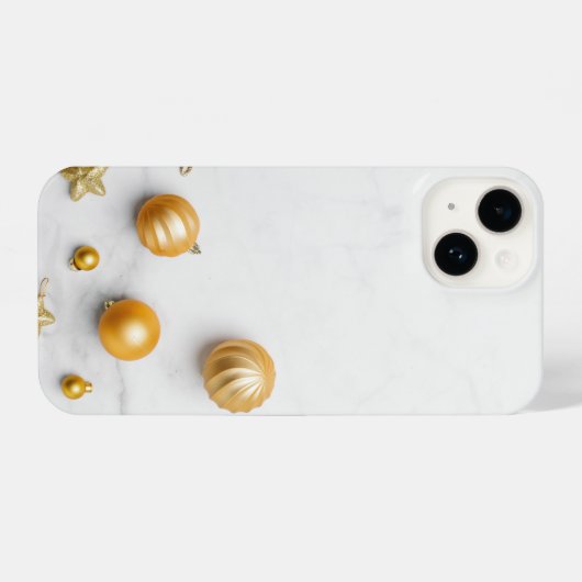 Elegant Gold And White Marble iPhone Hoesje (Achterkant horizontaal)