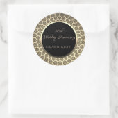 Elegant Gold Arabesque Jubileum Ronde Sticker (Tas)