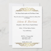 Elegant Gold Arabian Design Wedding Invitation Kaart (Voorkant)