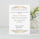 Elegant Gold Arabian Design Wedding Invitation Kaart (Staand voorkant)