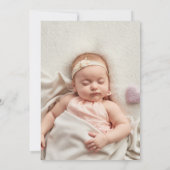 Elegant Gold Arch Greenery Floral Photo Baptisme Kaart (Achterkant)