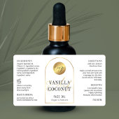 Elegant Gold Arch Logo 2 OZ Skincare Flessenlabel Etiket