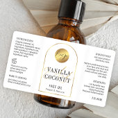 Elegant Gold Arch Logo 2 OZ Skincare Flessenlabel Etiket