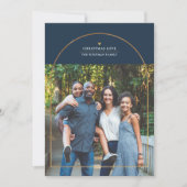 Elegant Gold Arch Overlay - schaken - Kerstliefde  Feestdagenkaart (Voorkant)