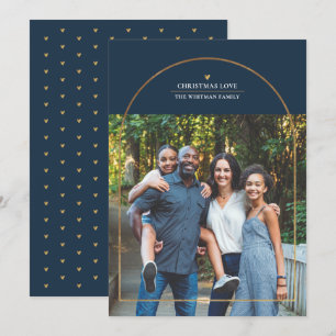 Elegant Gold Arch Overlay - schaken - Kerstliefde  Feestdagenkaart