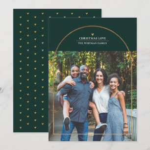 Elegant Gold Arch Overlay - schaken - Kerstliefde  Feestdagenkaart