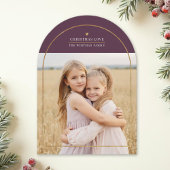 Elegant Gold Arch Overlay - schaken - Kerstliefde  Feestdagenkaart