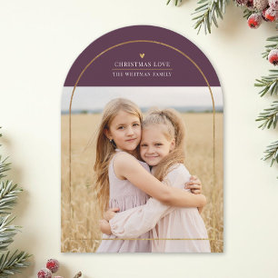 Elegant Gold Arch Overlay - schaken - Kerstliefde  Feestdagenkaart