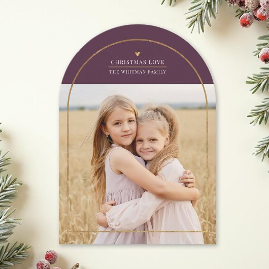 Elegant Gold Arch Overlay - schaken - Kerstliefde Feestdagenkaart