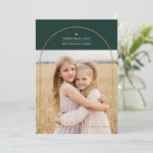 Elegant Gold Arch Overlay - schaken - Kerstliefde Feestdagenkaart (Staand voorkant)