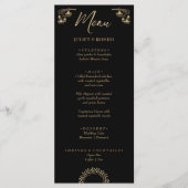 Elegant gold Art Deco over zwarte bruiloft (Voorkant)