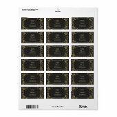 Elegant Gold Art Deco  Retour Adres Label (Full Sheet)