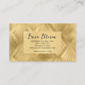 Elegant Gold Art Deco Wedding Event Visitekaartje (Achterkant)