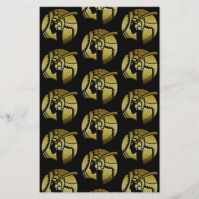 Elegant Gold Art Deco Woman over zwarte scrapbooki (Voorkant)