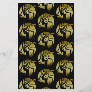 Elegant Gold Art Deco Woman over zwarte scrapbooki