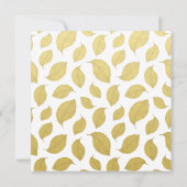 Elegant Gold Autumn Leaves - Baby shower Kaart (Achterkant)
