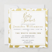 Elegant Gold Autumn Leaves - Baby shower Kaart (Voorkant)
