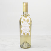 Elegant Gold Autumn Leaves - Happy Thanksgiving Flessenhanger (Op fles)